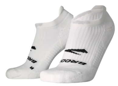 Brooks Unisex Ghost No Show Sock - White 280498-100